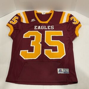 Russell Athletic Eagles #35 Football Jersey Mens L Maroon Gold NWT Team Issued